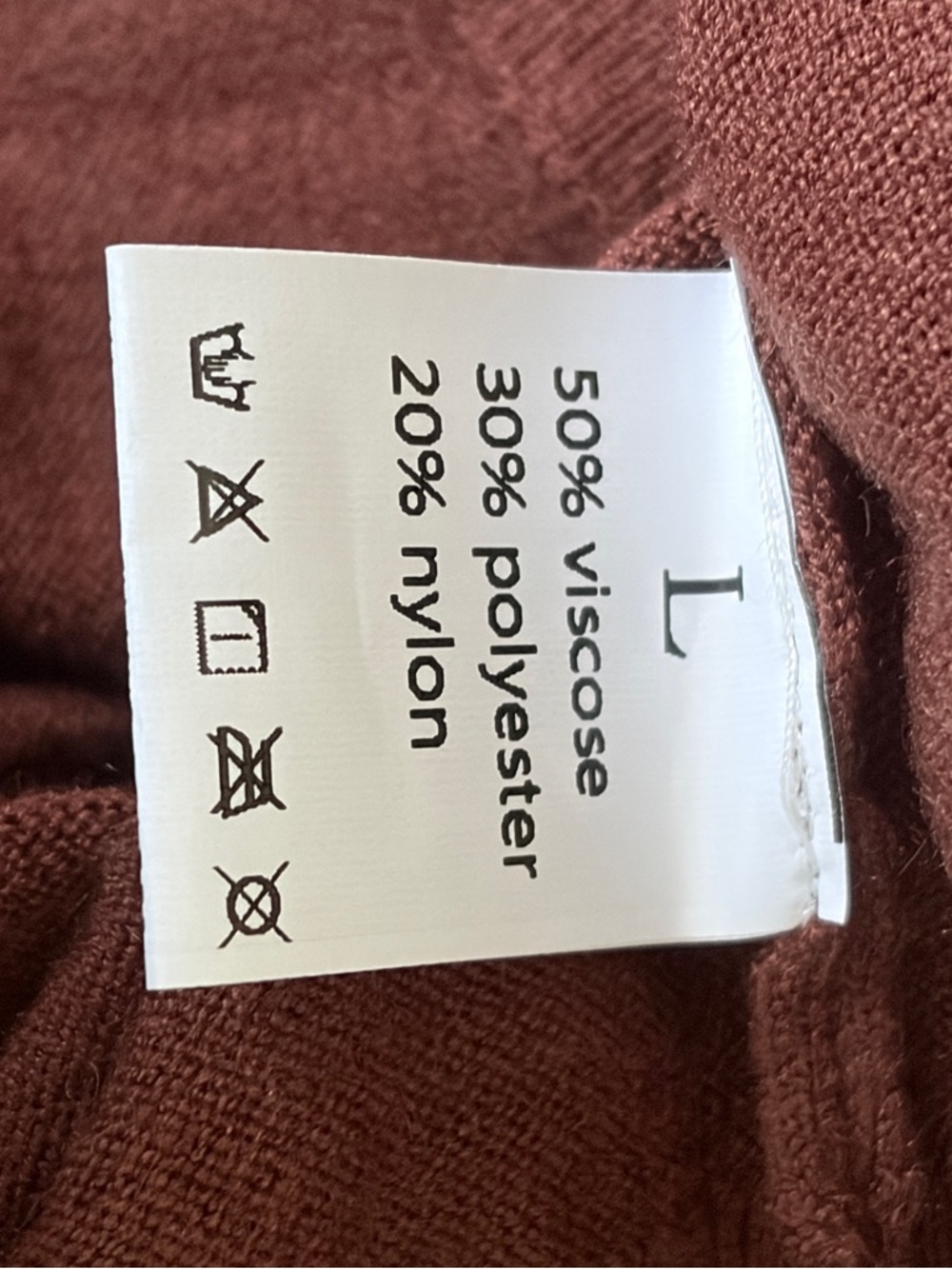 Men's V-Neck Sweater in Deep Brown - Picture 4 of 5